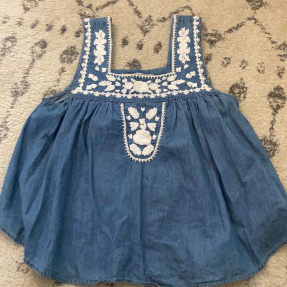 Lovers + Friends embroidered top